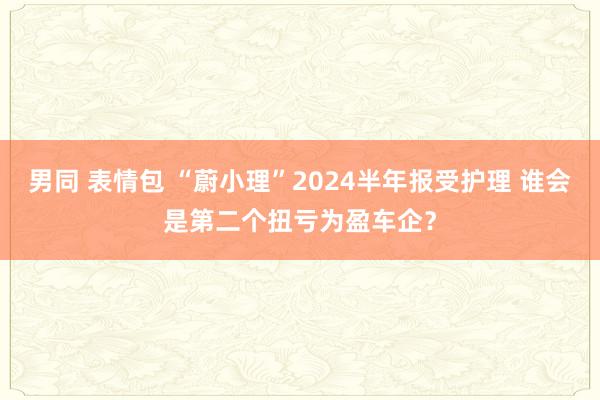 男同 表情包 “蔚小理”2024半年报受护理 谁会是第二个扭亏为盈车企？