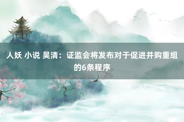 人妖 小说 吴清:证监会将发布对于促进并购重组的6条程序
