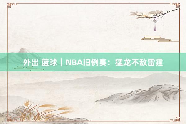 外出 篮球｜NBA旧例赛：猛龙不敌雷霆