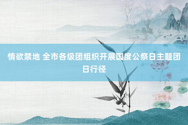 情欲禁地 全市各级团组织开展国度公祭日主题团日行径