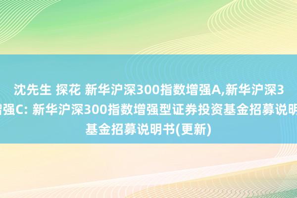 沈先生 探花 新华沪深300指数增强A,新华沪深300指数增强C: 新华沪深300指数增强型证券投资基金招募说明书(更新)
