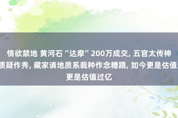 情欲禁地 黄河石“达摩”200万成交， 五官太传神， 被质疑作秀， 藏家请地质系栽种作念糟蹋， 如今更是估值过亿