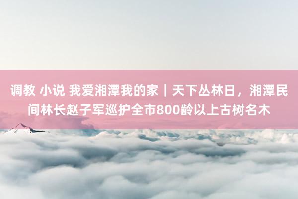 调教 小说 我爱湘潭我的家｜天下丛林日，湘潭民间林长赵子军巡护全市800龄以上古树名木