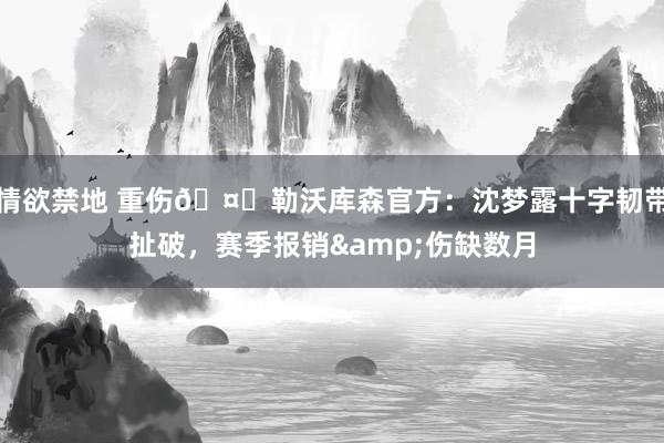情欲禁地 重伤🤕勒沃库森官方：沈梦露十字韧带扯破，赛季报销&伤缺数月