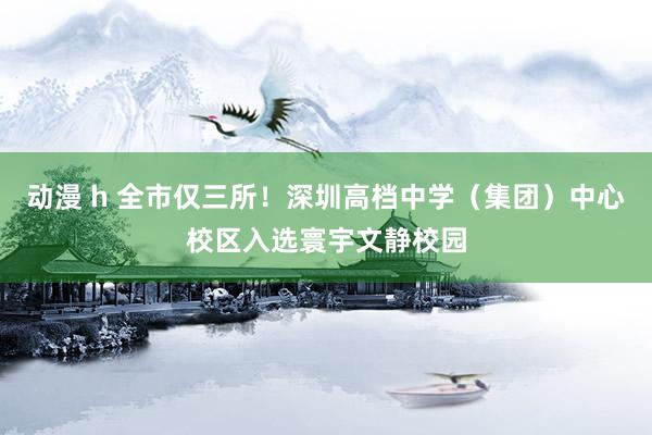 动漫 h 全市仅三所！深圳高档中学（集团）中心校区入选寰宇文静校园