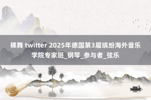 裸舞 twitter 2025年德国第3届缤纷海外音乐学院专家班_钢琴_参与者_弦乐