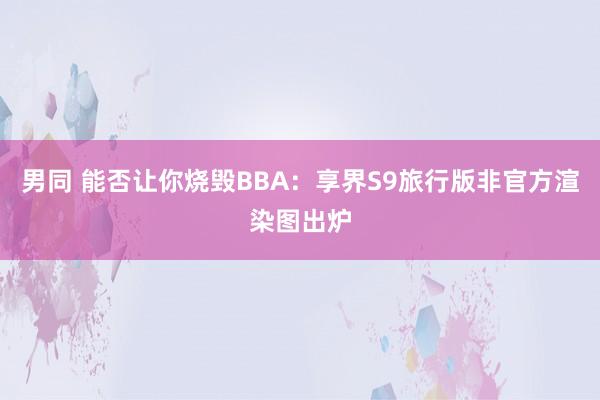 男同 能否让你烧毁BBA：享界S9旅行版非官方渲染图出炉