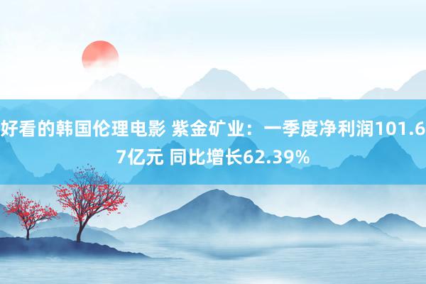 好看的韩国伦理电影 紫金矿业：一季度净利润101.67亿元 同比增长62.39%