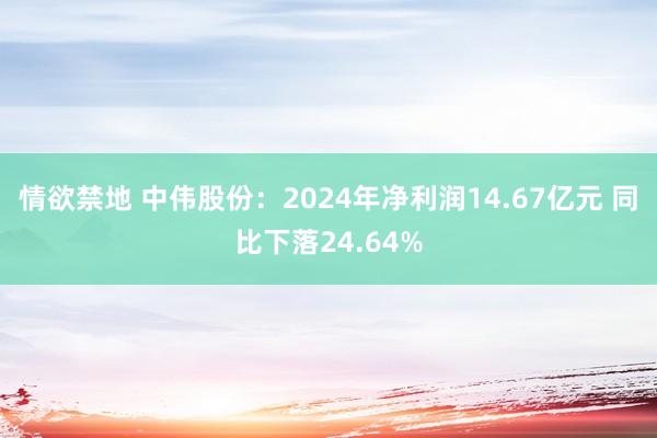 情欲禁地 中伟股份：2024年净利润14.67亿元 同比下落24.64%