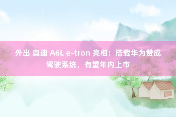 外出 奥迪 A6L e-tron 亮相：搭载华为赞成驾驶系统，有望年内上市